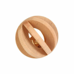 Balle en bois avec clochette