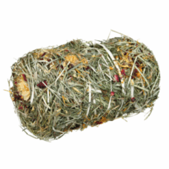 Balle de foin aux fleurs